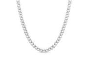 5.1MM Sterling Silver Pavé Curb Chain