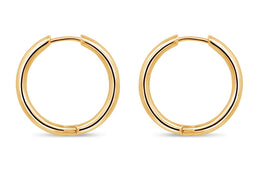 Casablanca Gold-Tone Sterling Silver Huggie Earrings: Large