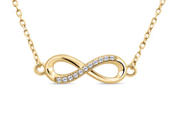 Casablanca 14k Yellow Gold Plated Sterling Silver Infinity Necklace