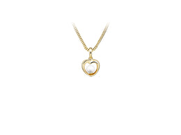 Casablanca Yellow Gold Plated Heart Pearl Necklace