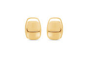 10KT Yellow Gold Wide Hoop Stud Earrings
