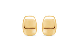 10KT Yellow Gold Wide Hoop Stud Earrings
