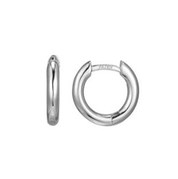 Casablanca Rhodium Plated Hoop Earrings