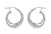 Casablanca Silver Twist Earrings