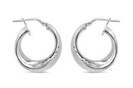 Casablanca Silver Twist Earrings