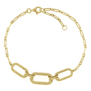 Casablanca Yellow Gold Plated Sterling Silver Rope Link Bracelet