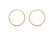 Yellow Gold Sleeper Hoop Earrings