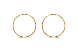 Yellow Gold Sleeper Hoop Earrings