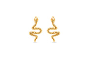 10KT Yellow Gold Snake Earrings