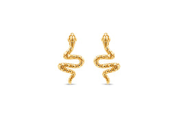 10KT Yellow Gold Snake Earrings