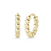 Italgem Veloria Mini Yellow Gold Plated Stainless Steel 11MM Beaded Kid's Hoop Earrings