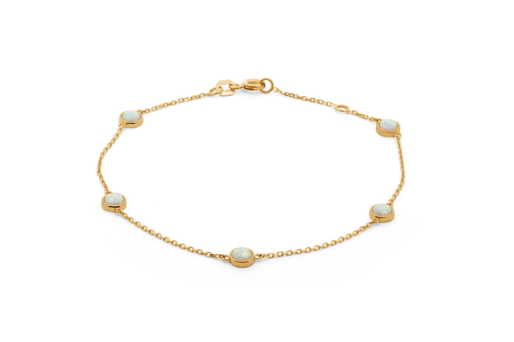 Yellow Gold Opal Bracelet