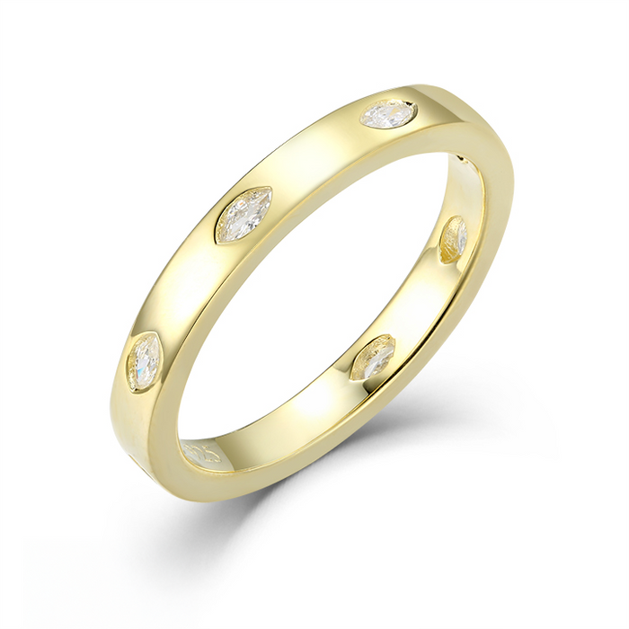 Casablanca Yellow Gold Plated CZ Ring