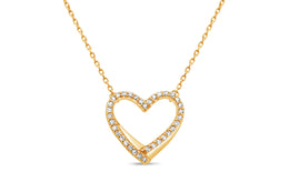 10KT Yellow Gold & Diamond Heart Pendant