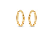 Yellow Gold Hinged Hoop Earrings