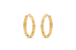 Yellow Gold Hinged Hoop Earrings
