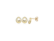 Casablanca Yellow Gold Plated Puffed Stud Earrings