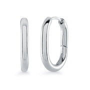 Italgem Veloria Mini Stainless Steel 12MM Oval Kid's Hoop Earrings