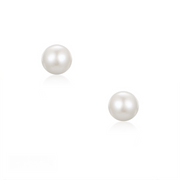 Casablanca Sterling Silver Freshwater Pearl 6MM Stud Earrings