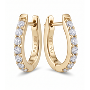 Casablanca Yellow Gold Plated CZ Hoop Earrings