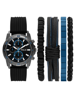 Fossil Mens Watch and 4 Piece Bracelet Set