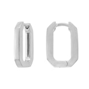 Casablanca Rectangle Huggie Earrings