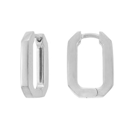 Casablanca Rectangle Huggie Earrings