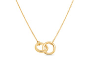 10KT Yellow Gold Double Circle Necklace