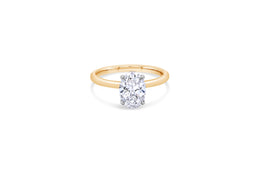 14kt Yellow Gold 1.59ct Lab Grown Oval Solitaire Diamond Engagement Ring