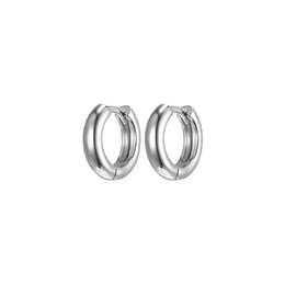 Casablanca Mixed Rhodium Plated Silver Tone Small Hoop Earrings