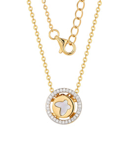Casablanca Gold Plated Spinning Butterfly Necklace