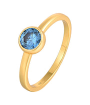 Casablanca Sterling Silver Bezel-Set CZ Birthstone Ring