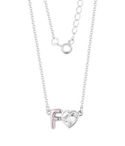 Casablanca Initial Heart Sterling Silver Necklace