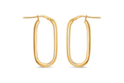 Casablanca Gold Plated U-Hoop Earrings: Large