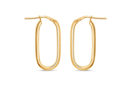 Casablanca Gold Plated U-Hoop Earrings: Large