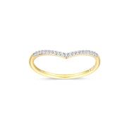 Monte Luna Gold Plated Sterling Silver V Ring