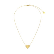 18k Yellow Gold Plated Heart Initial Necklace AW24N008A