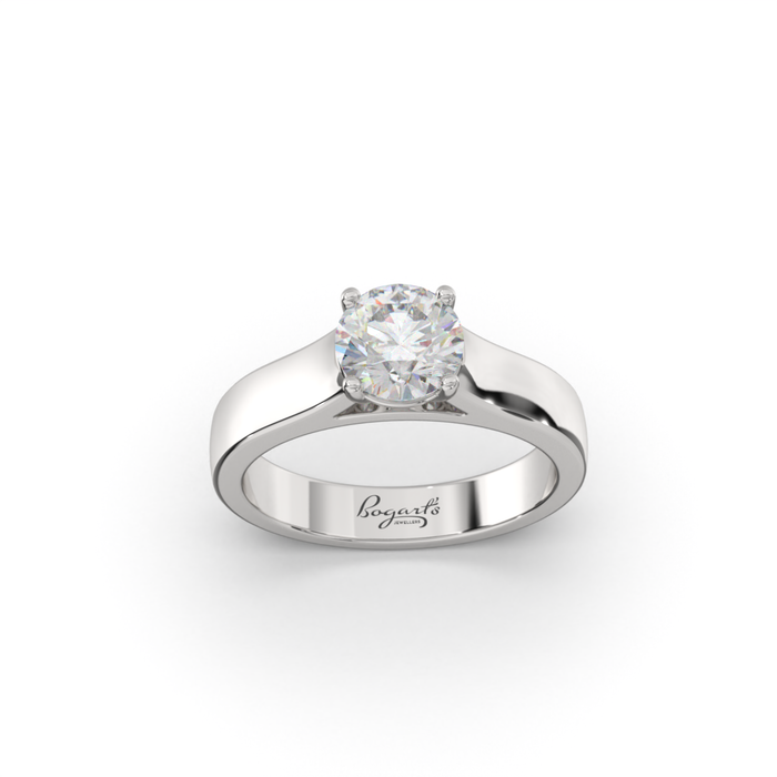 Classic Wide Band Engagement Ring