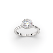 Floating Bezel Engagement Ring