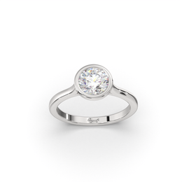 Floating Bezel Engagement Ring