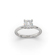 Hidden Halo Modern Solitaire Engagement Ring