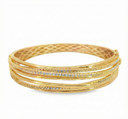 Casablanca Yellow Gold Plated Intertwined Bangle Bracelet