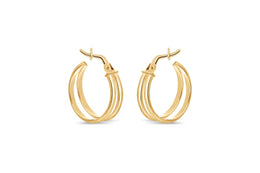 10kt Yellow Gold Double Hoop Earrings