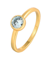 Casablanca Sterling Silver Bezel-Set CZ Birthstone Ring