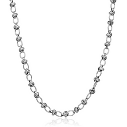 Steelx Stainless Steel Tie Up Link Chain Necklace