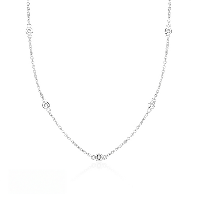 Casablanca Silver CZ Necklace