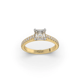 14kt Yellow Gold 2.00ct Lab Grown Princess Cut Diamond Engagement Ring