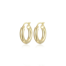 Casablanca 4mm Gold Plated Hoop Earrings