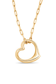 Open Heart Pendant: Yellow Gold