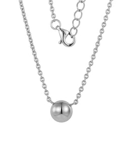 Casablanca Sterling Silver Sliding Ball Necklace (Sterling Silver or Yellow Gold Plated)